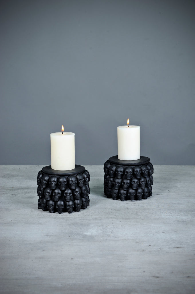 Day of the Dead Skull Candle Holder Delia